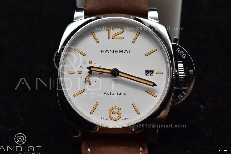 977 Best Dial Edition on Luminor PAM1046 Asso AXXXIV Strap Bold Due VSF White Brown 0129